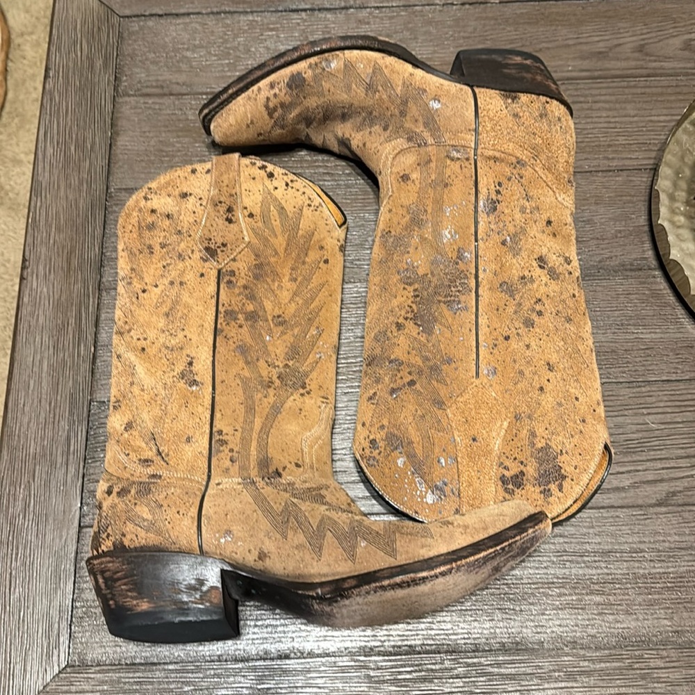 Johnny Ringo Suede Cowboy Boots - Picture 2 of 8